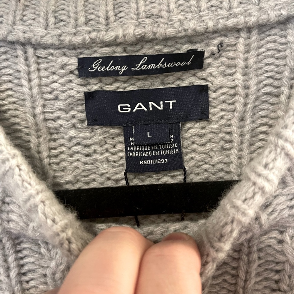 Gant cable knit lambs wool sweater